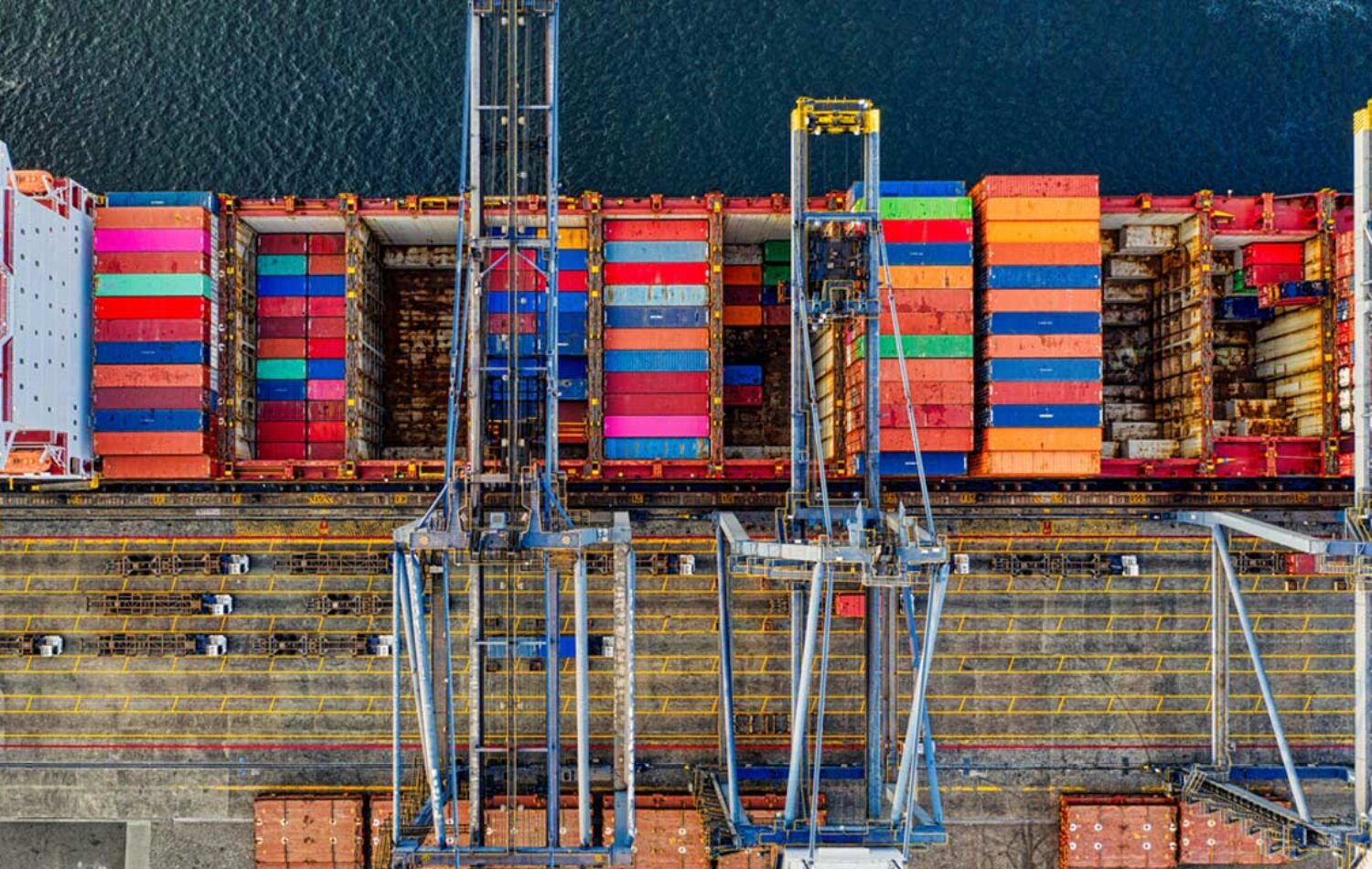 Shipping Port Aerial Cargo Ship Thumbnail